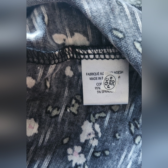 NWT My Style Black Floral Stretch Summer Dress Size M - Picture 4 of 5